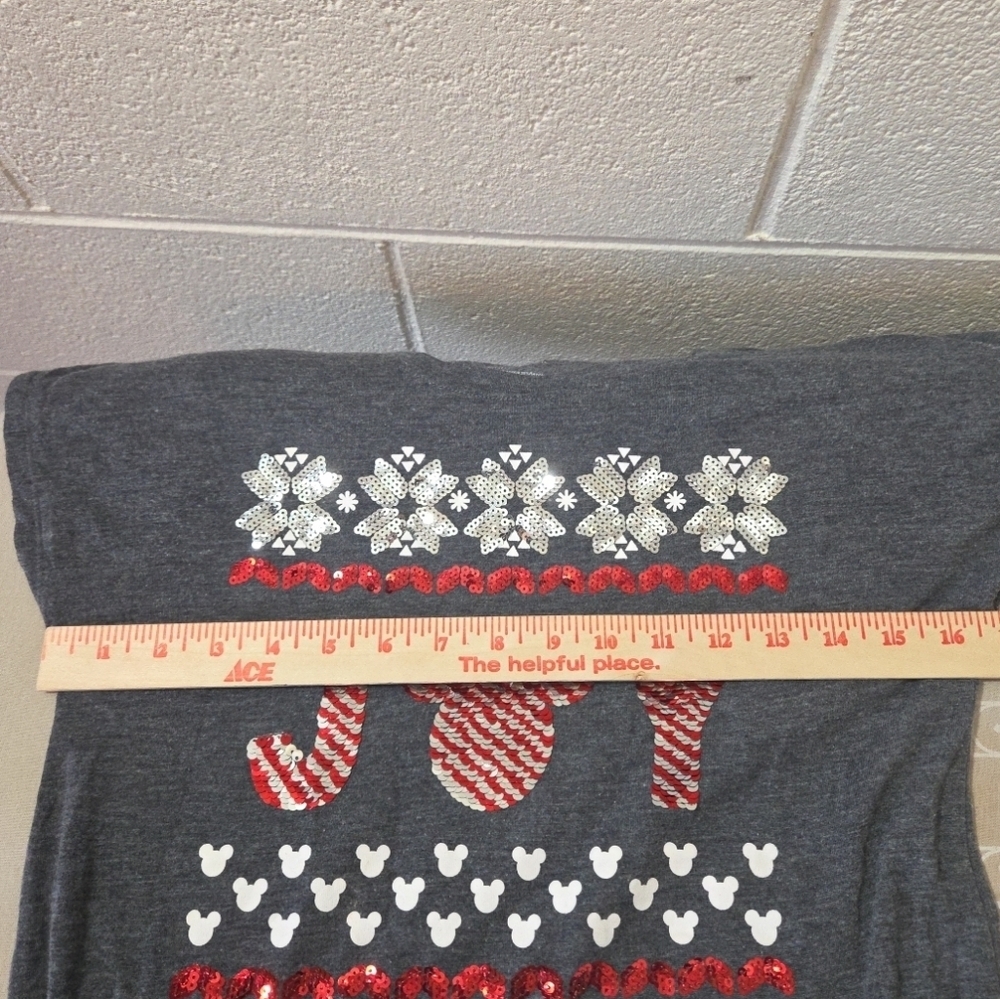 Disney Parks Two Sided Sequins Christmas Joy T Shirt Size XS - Picture 5 of 6